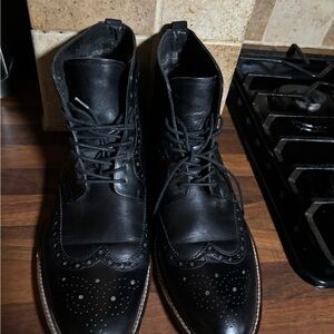 Ashton Gray leather boots lace up Payton